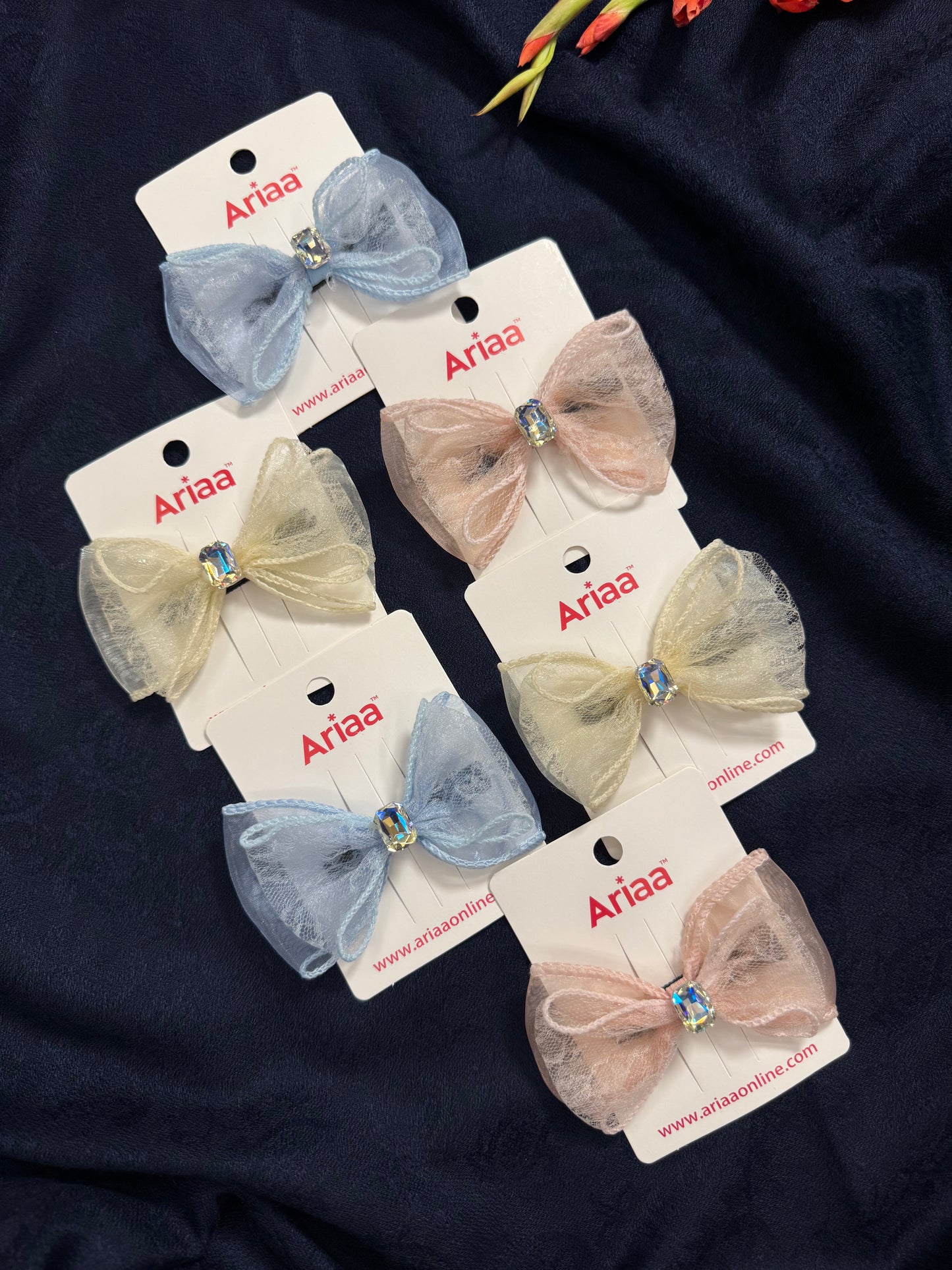 Crystal Bow Pins - 4