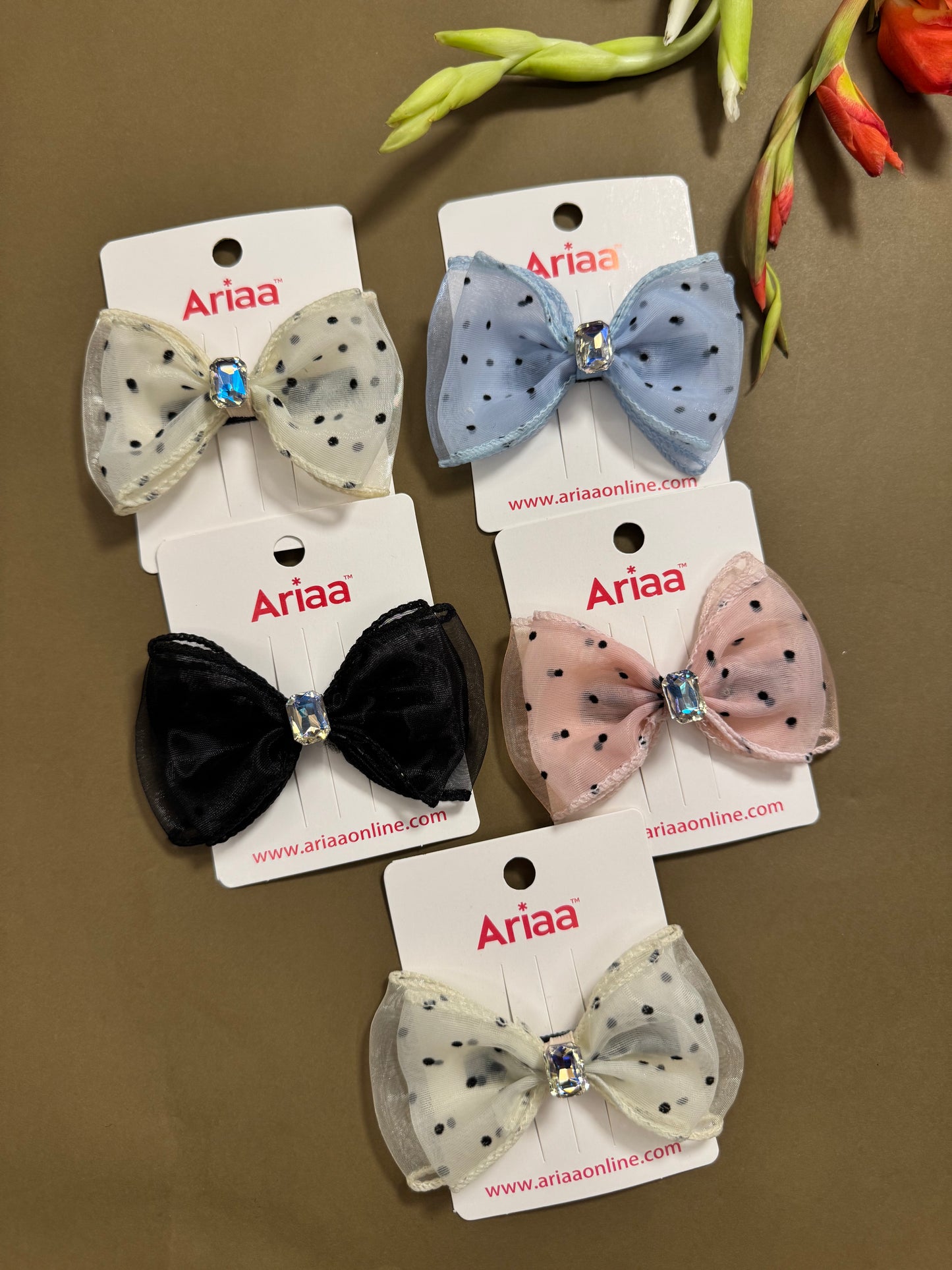 Crystal Bow Pins - 7