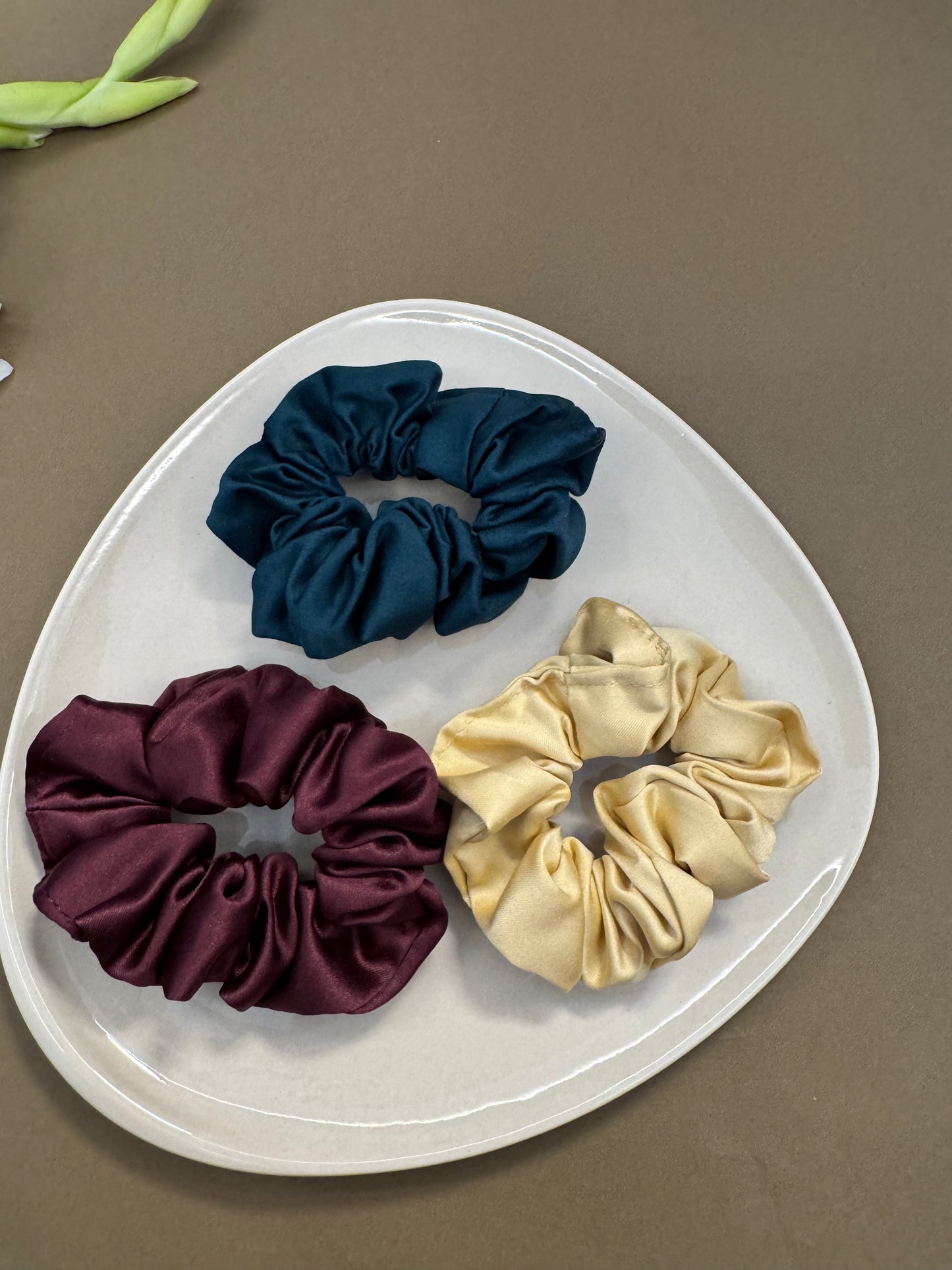 Ariaa Multicolour Medium Satin Scrunchies - 5