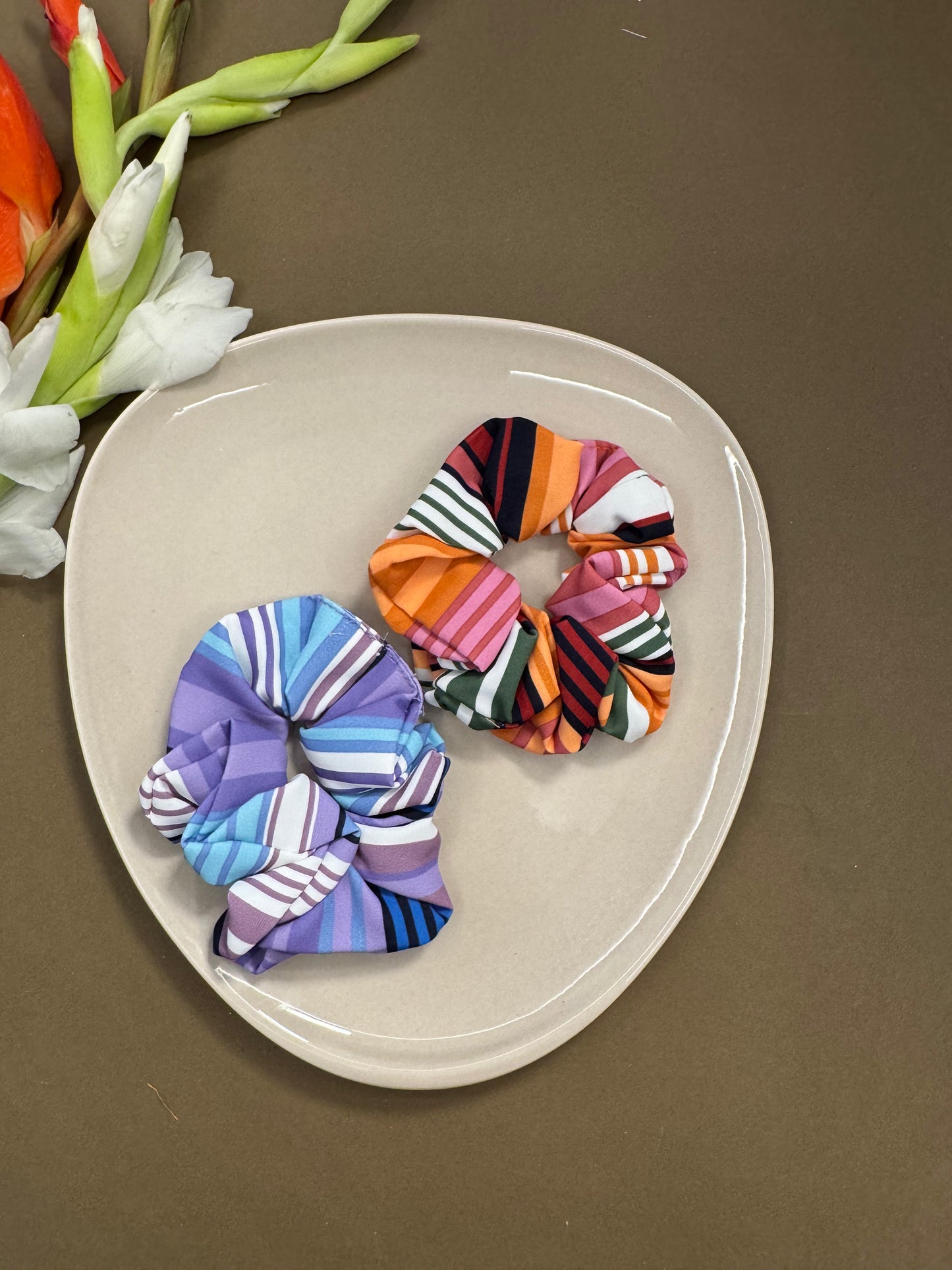 Printed Multicolour Scrunchies - 1