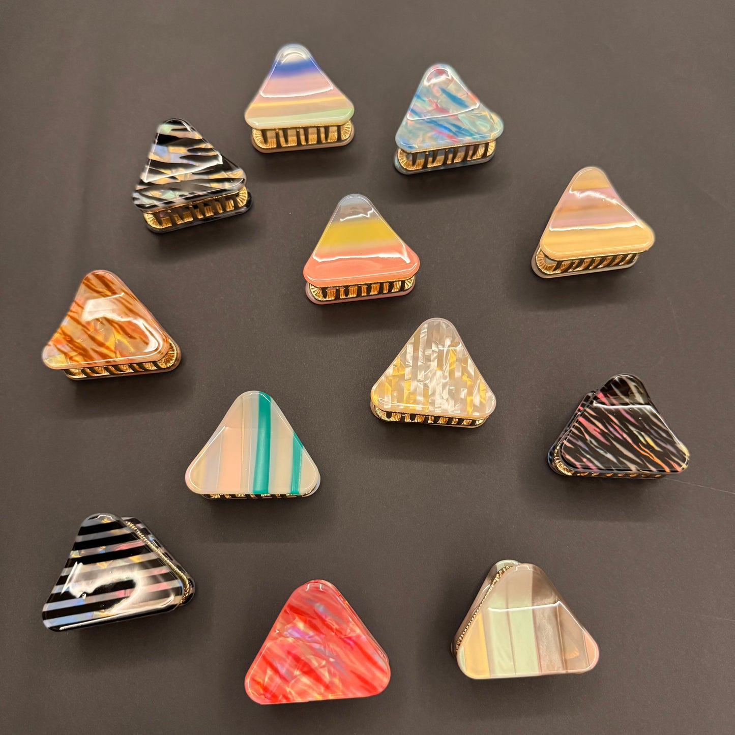 Triangle Sheet Printed Butterfly Clips