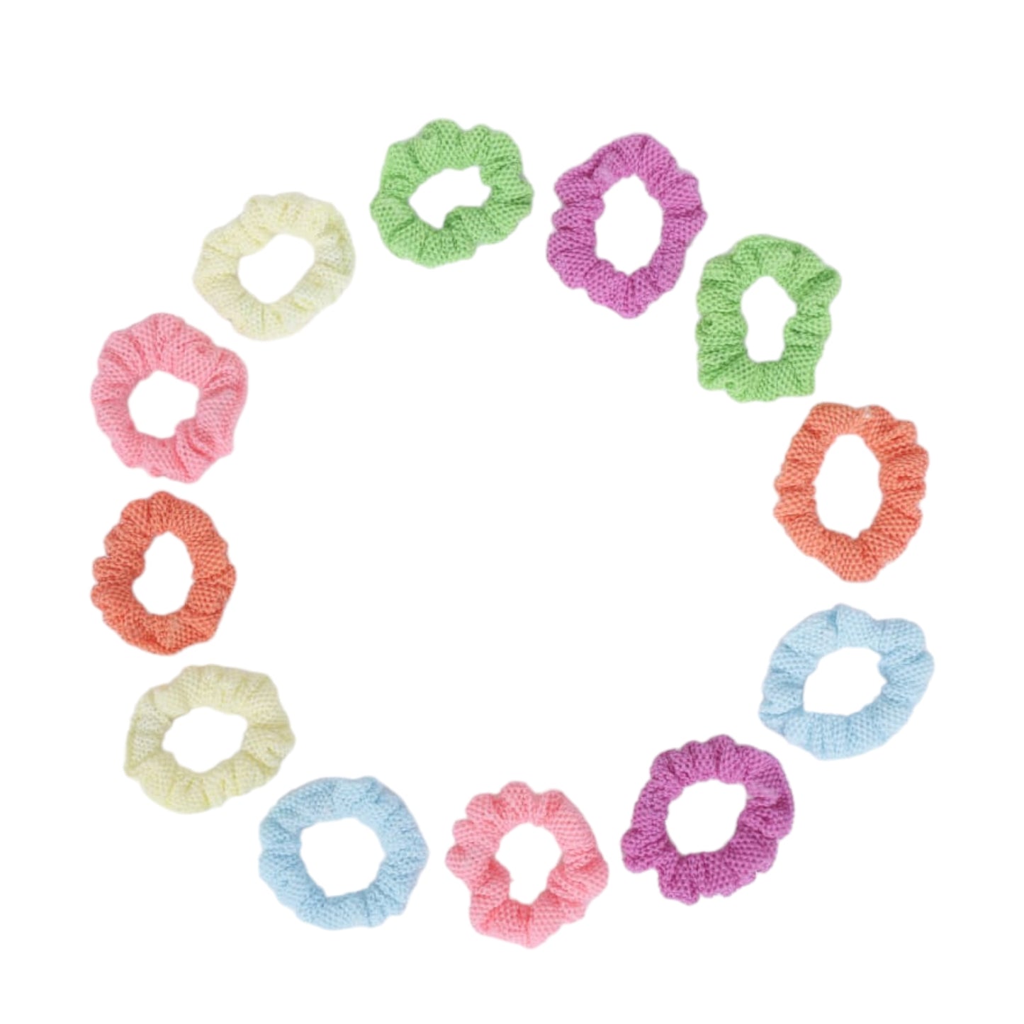 Multi Colour Scrunchies - 1 (Pack of 12)