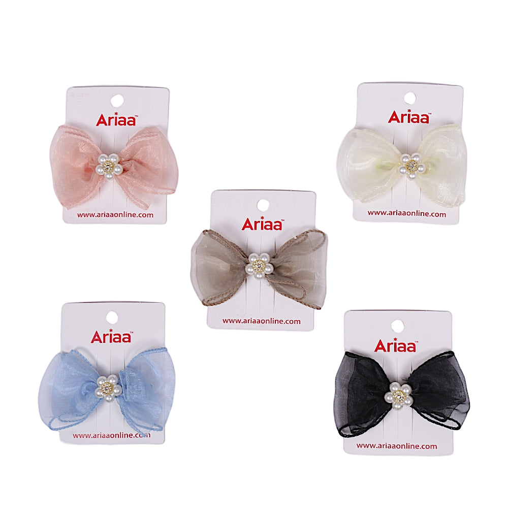 Pearl Flower Bow Pins (Per Pc)