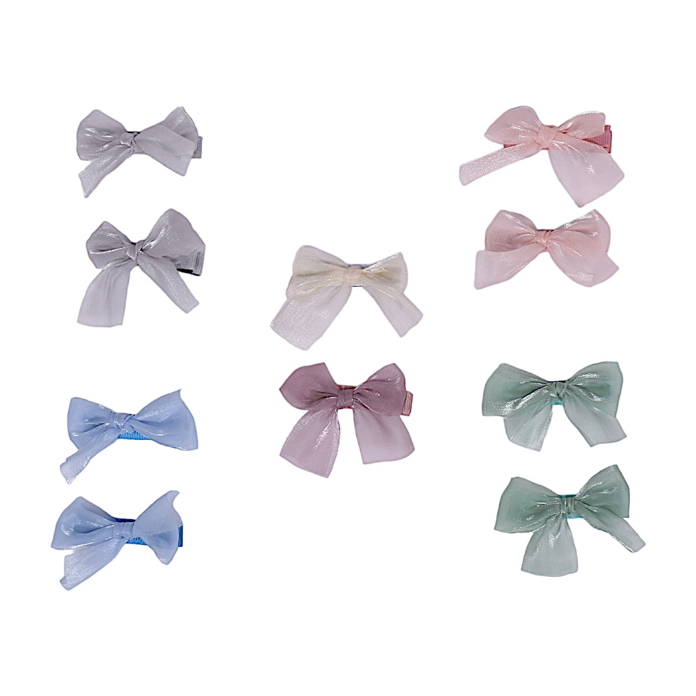 Colourful Multi Bow Pins - 2 (Pack of 2 Pcs)