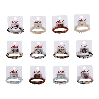 Oval Shaped Printed Claw Clips (Per Pc)