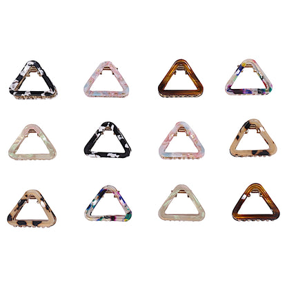 Triangle Shaped Printed Claw Clips (Per Pc)