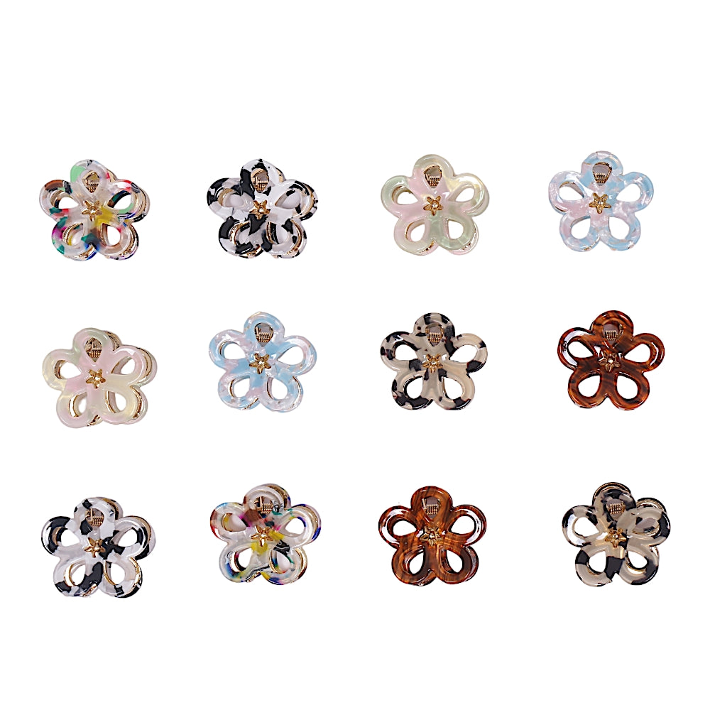 Round Printed Claw Clips (Per Pc)