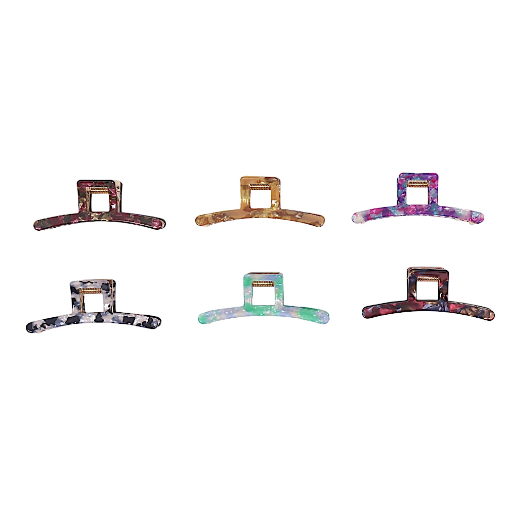 Large Printed Claw Clips - 3 (Per Pc)