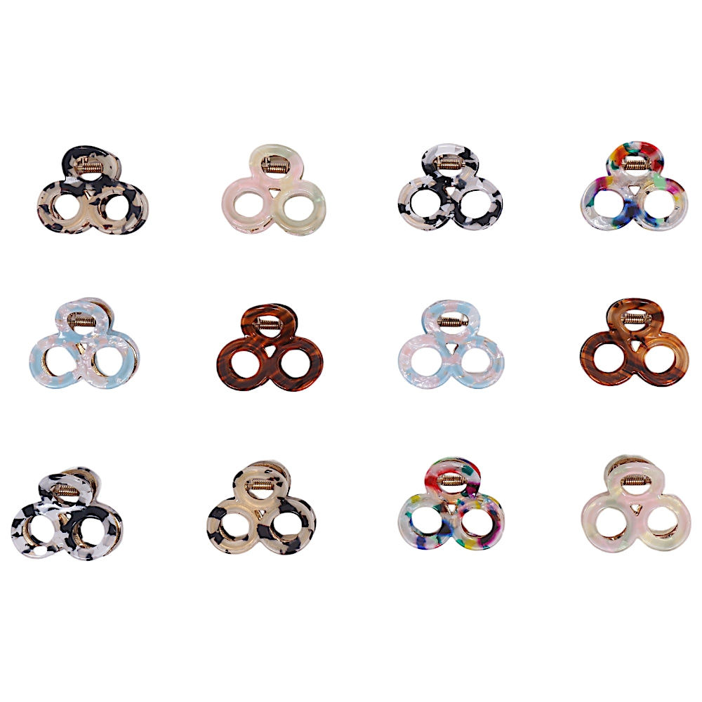 Round Printed Claw Clip - 2 (Per Pc)