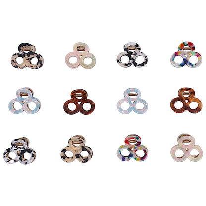 Round Printed Claw Clip - 2 (Per Pc)