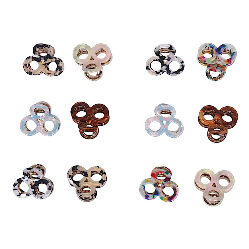Round Printed Claw Clip - 2 (Per Pc)