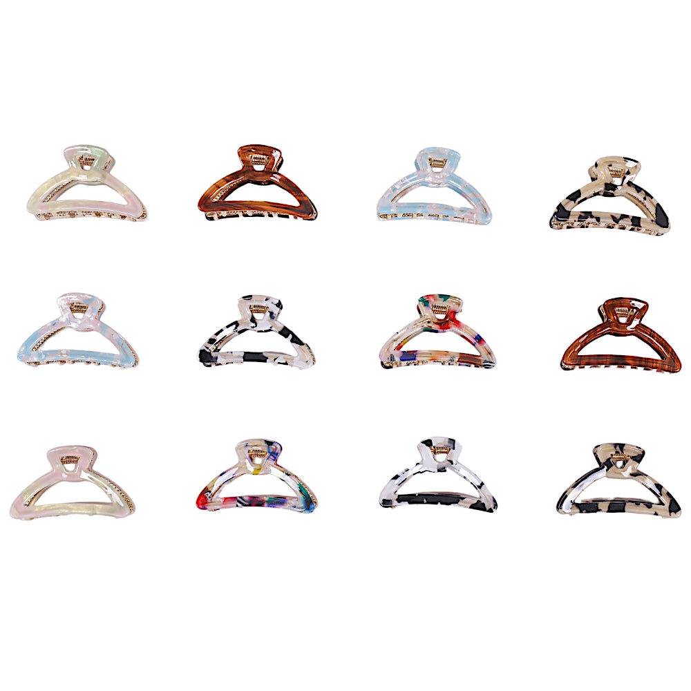 Multicolour Printed Claw Clips - 5 (Per Pc)