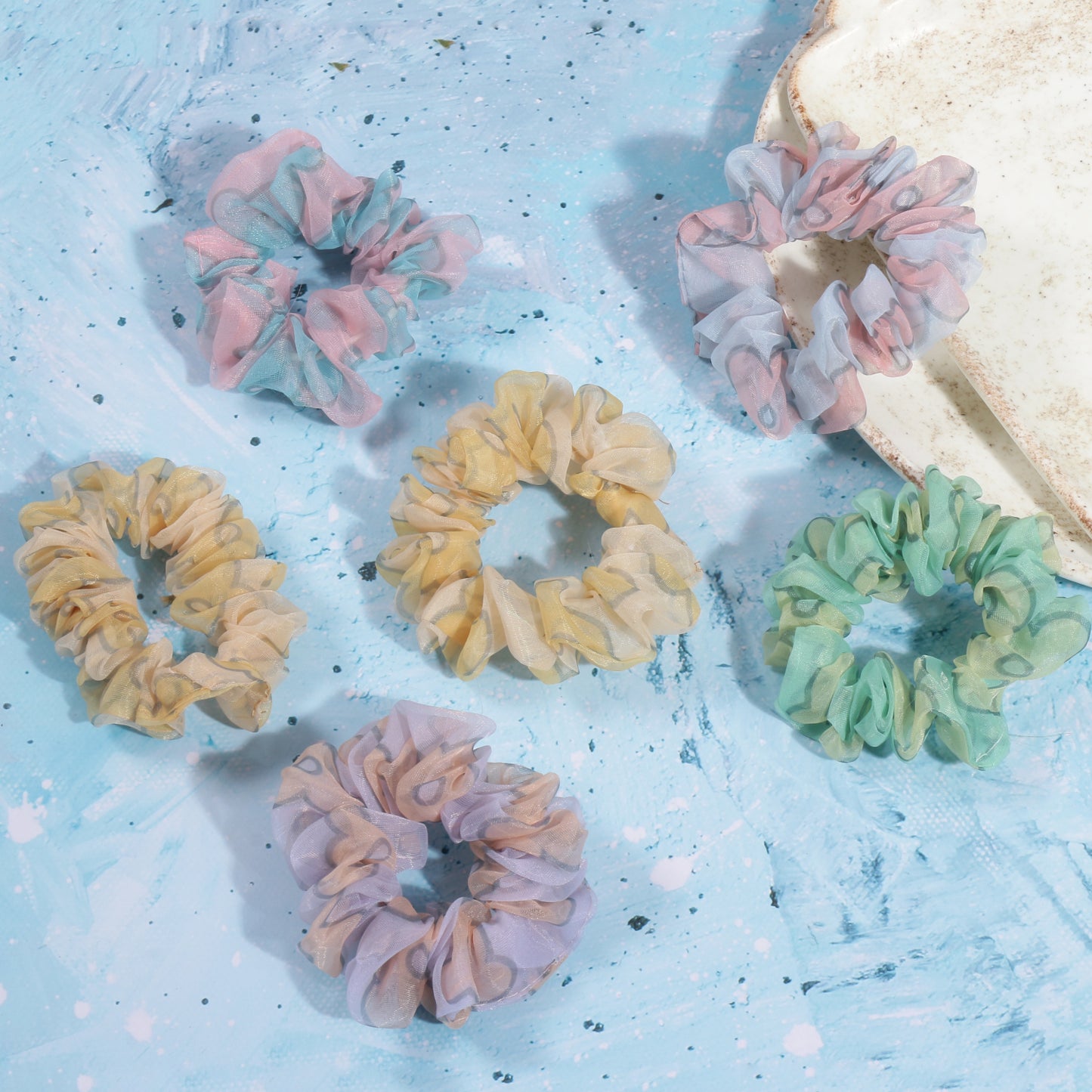 Elegant Organza Scrunchies  (Pack of 2 pcs)