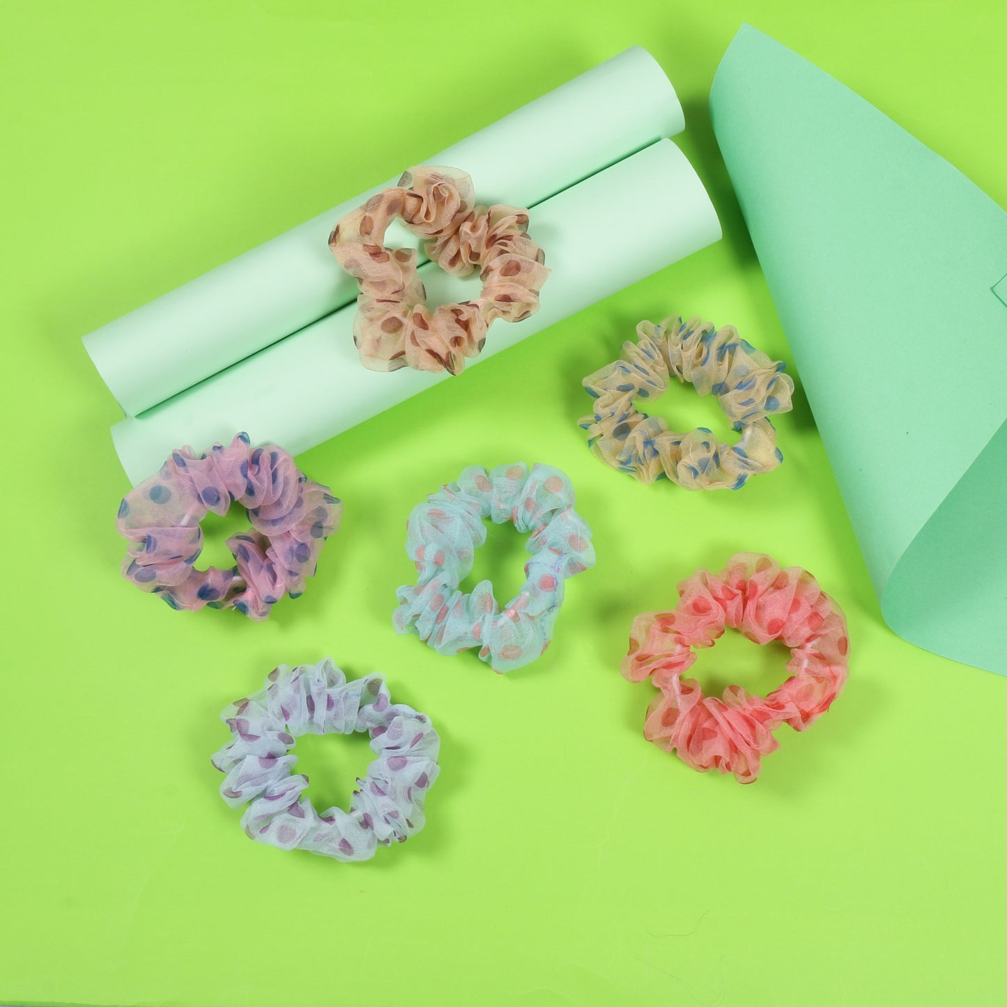 Elegant Organza Scrunchies  (Pack of 2 pcs)
