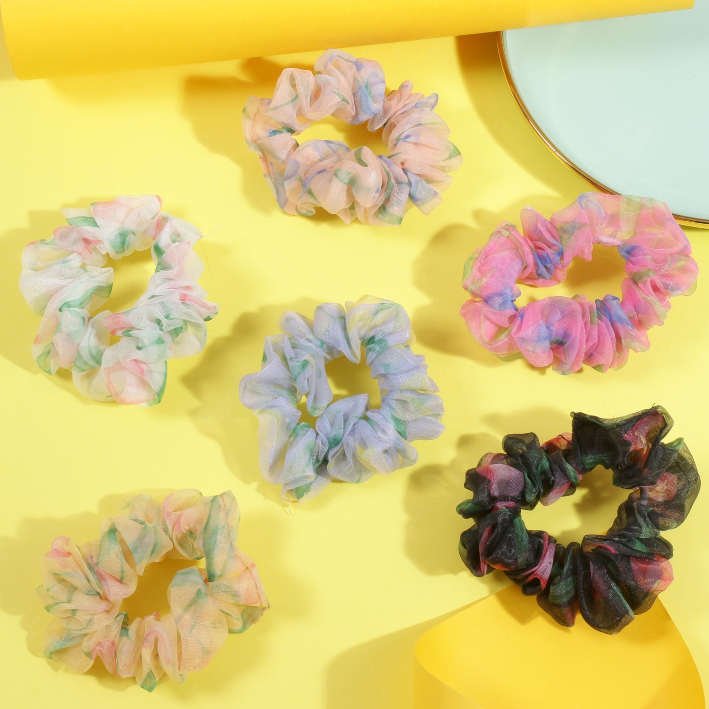 Elegant Organza Scrunchies  (Pack of 2 pcs)