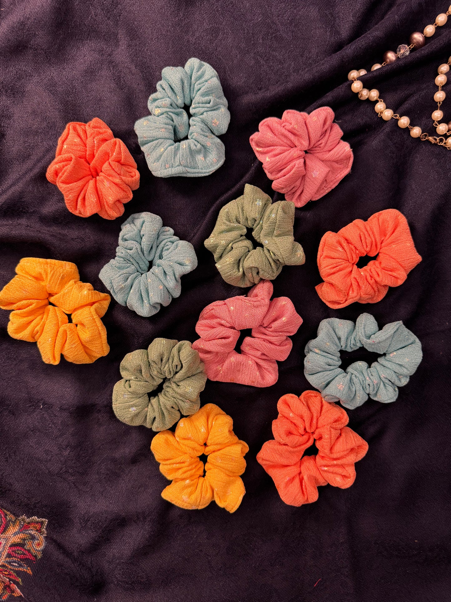Ariaa Multicolour Scrunchies