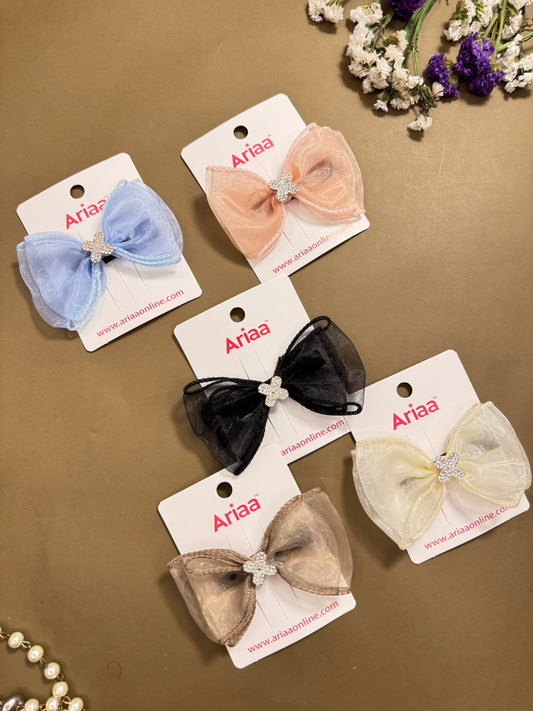 Crystal Bow Pins - 2