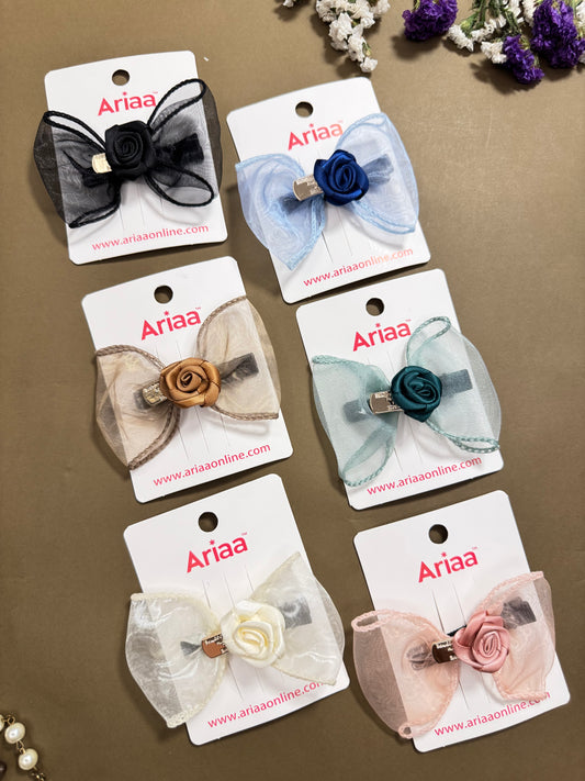 Rose Bow Pins - 3