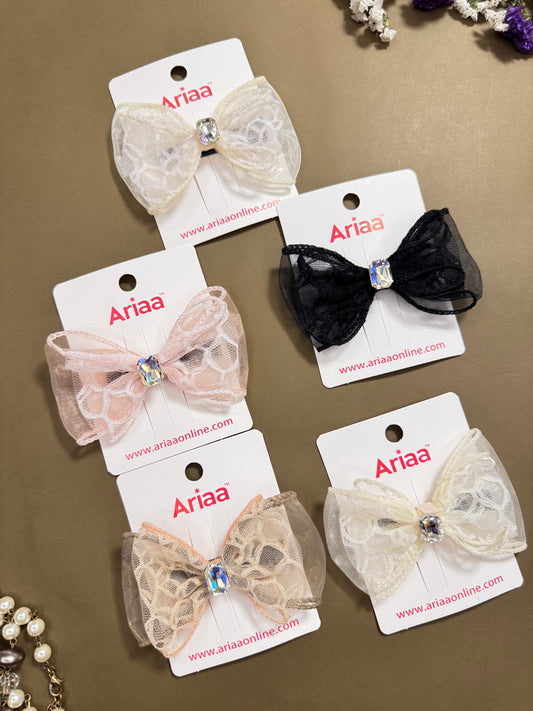 Crystal Bow Pins - 5