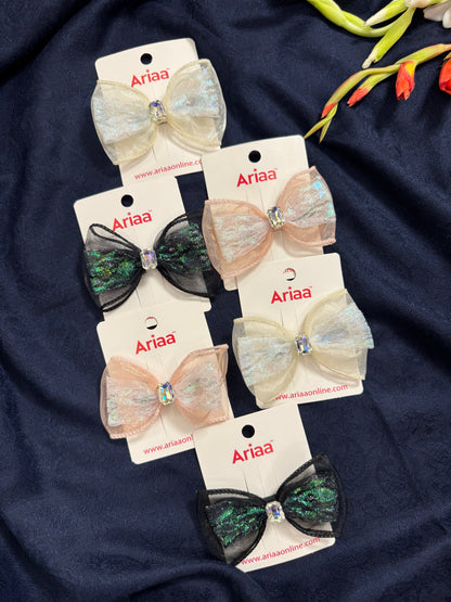 Crystal Bow Pins - 1