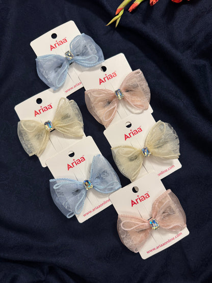 Crystal Bow Pins - 4