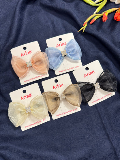 Crystal Bow Pins - 2
