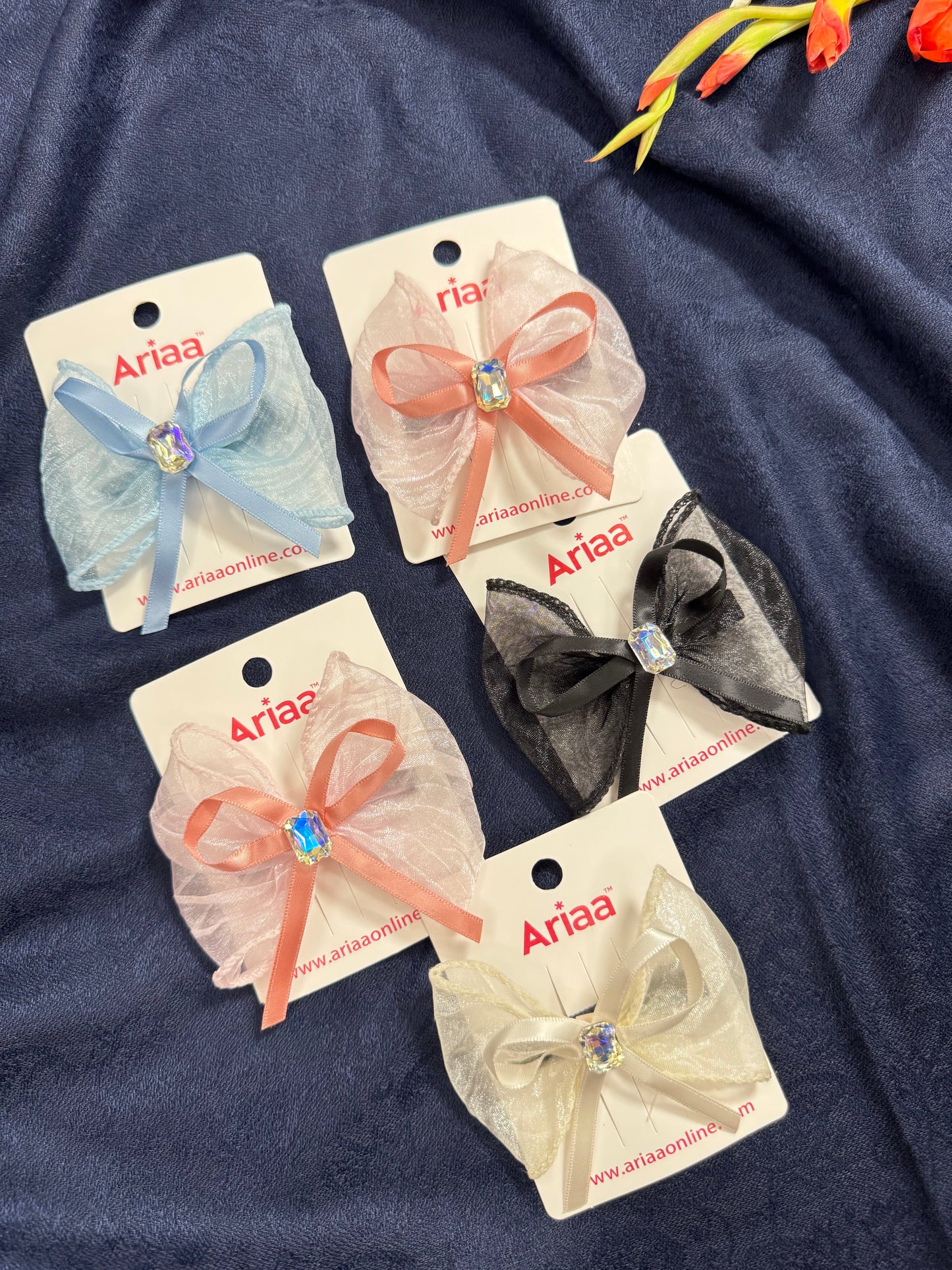 Crystal Bow Pins - 3