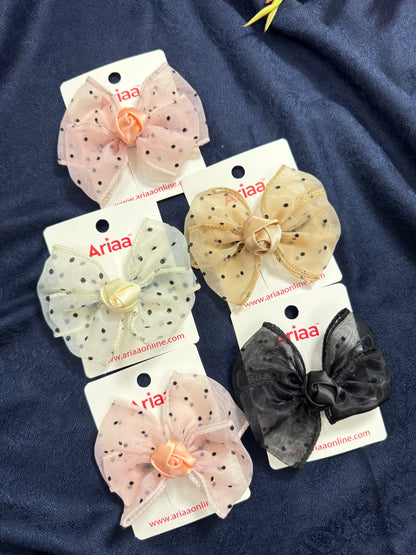 Rose Bow Pins - 2