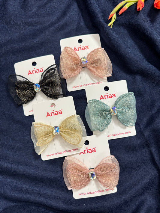 Crystal Bow Pins - 6