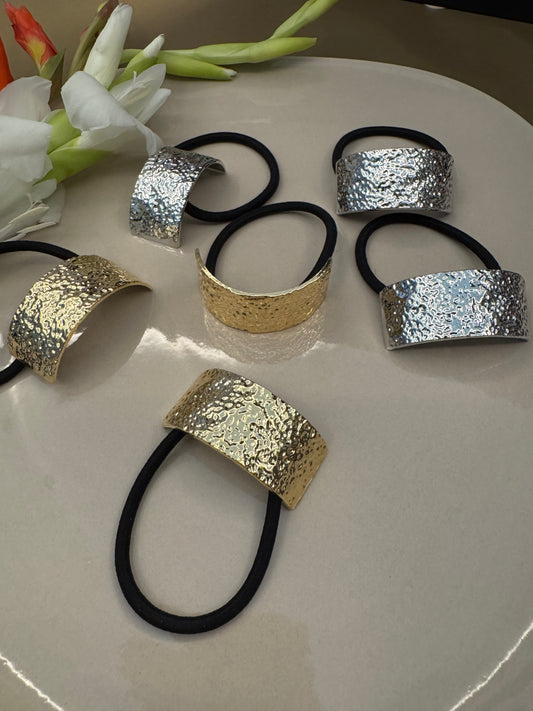 Ariaa Golden/Silver Ponytail Holder - 3
