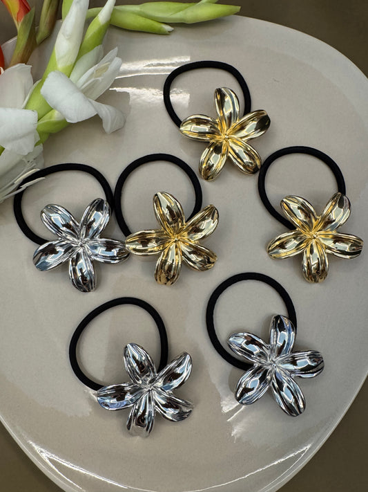 Ariaa Golden/Silver Ponytail Holder - 5