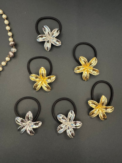 Ariaa Golden/Silver Ponytail Holder - 5