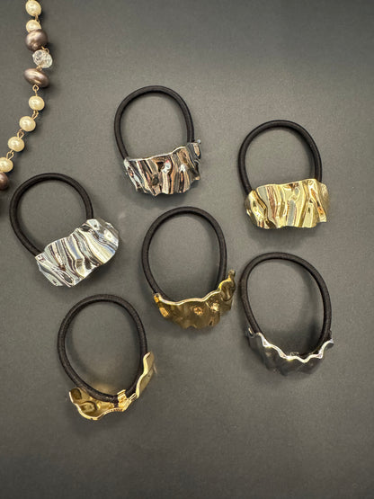Ariaa Golden/Silver Ponytail Holder - 2