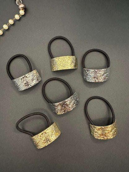 Ariaa Golden/Silver Ponytail Holder - 3