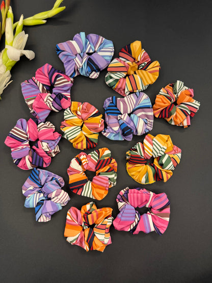 Printed Multicolour Scrunchies - 1