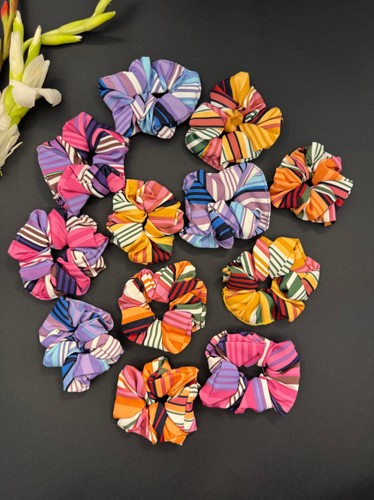 Printed Multicolour Scrunchies - 1