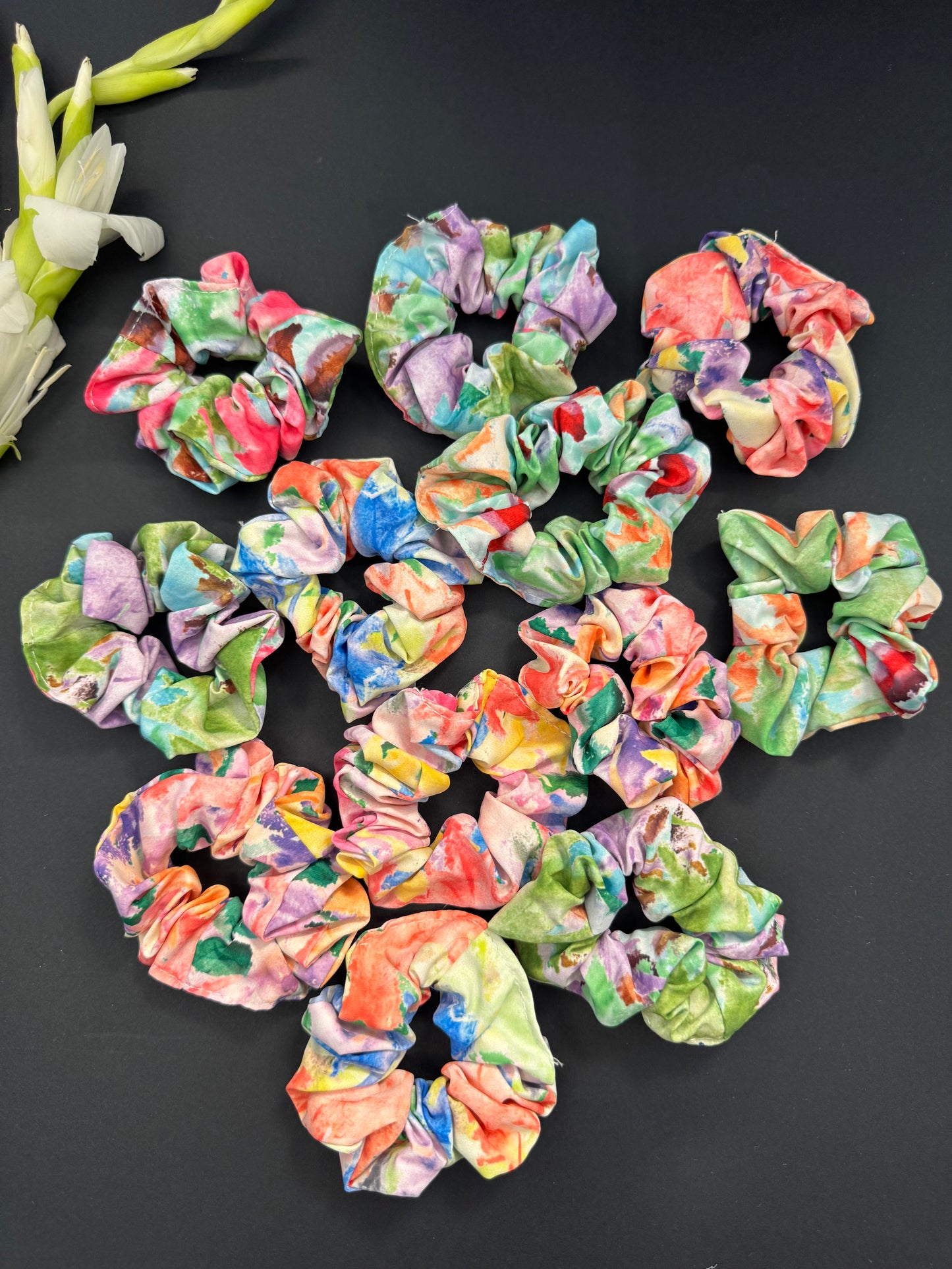 Printed Multicolour Scrunchies - 4