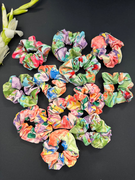Printed Multicolour Scrunchies - 4