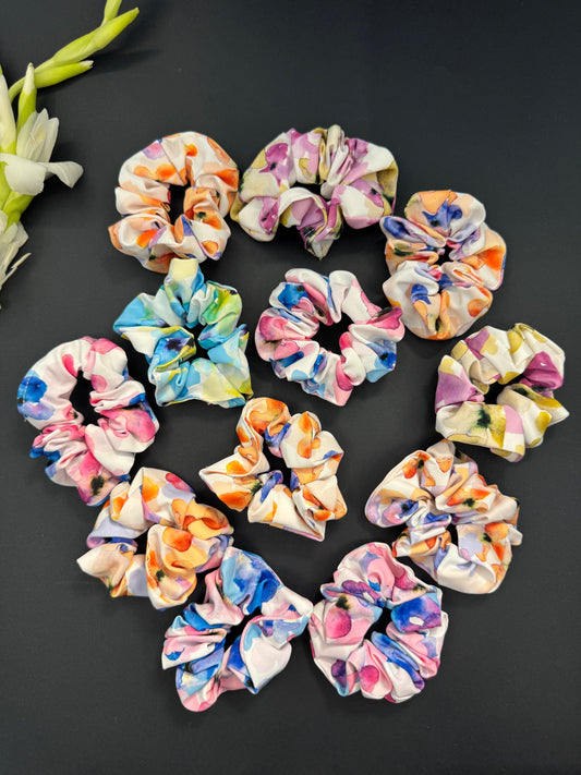 Printed Multicolour Scrunchies - 5