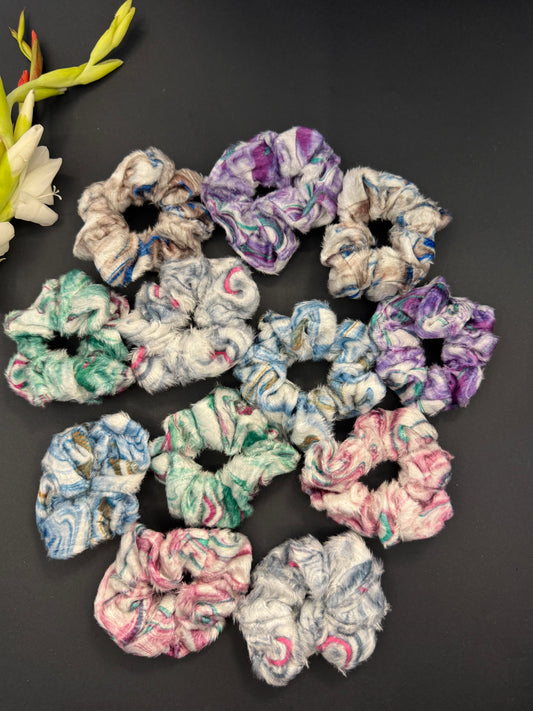 Soft Velvet Fur Scrunchies