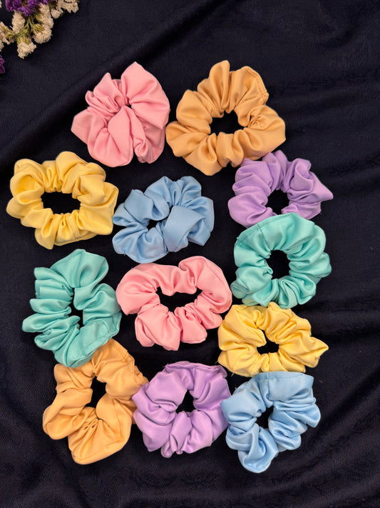 Ariaa Multicolour Medium Satin Scrunchies - 3