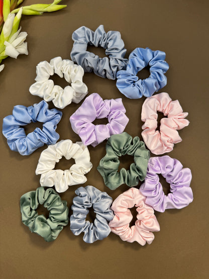 Ariaa Multicolour Medium Satin Scrunchies - 2