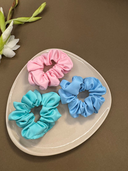 Ariaa Multicolour Medium Satin Scrunchies - 3