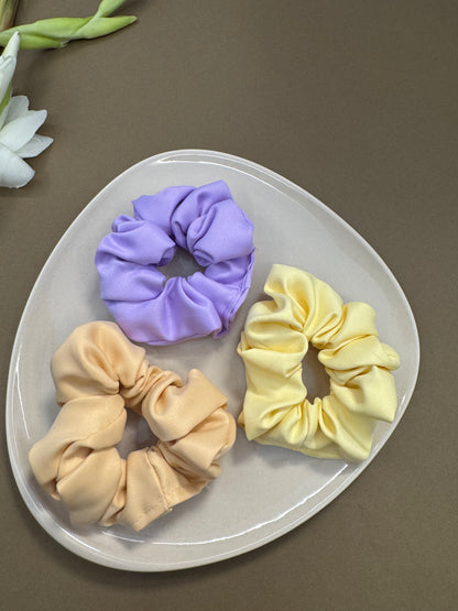 Ariaa Multicolour Medium Satin Scrunchies - 3