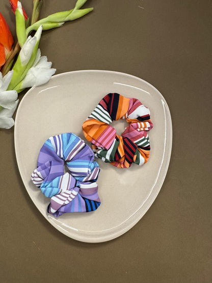Printed Multicolour Scrunchies - 1