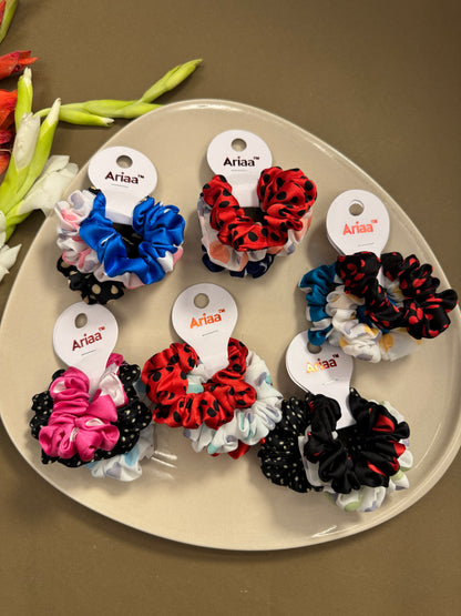 Small Scrunchies Combo - 4 (Pack of 3)