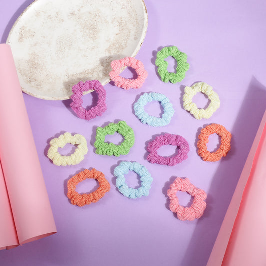 Multi Colour Scrunchies - 1 (Pack of 12)