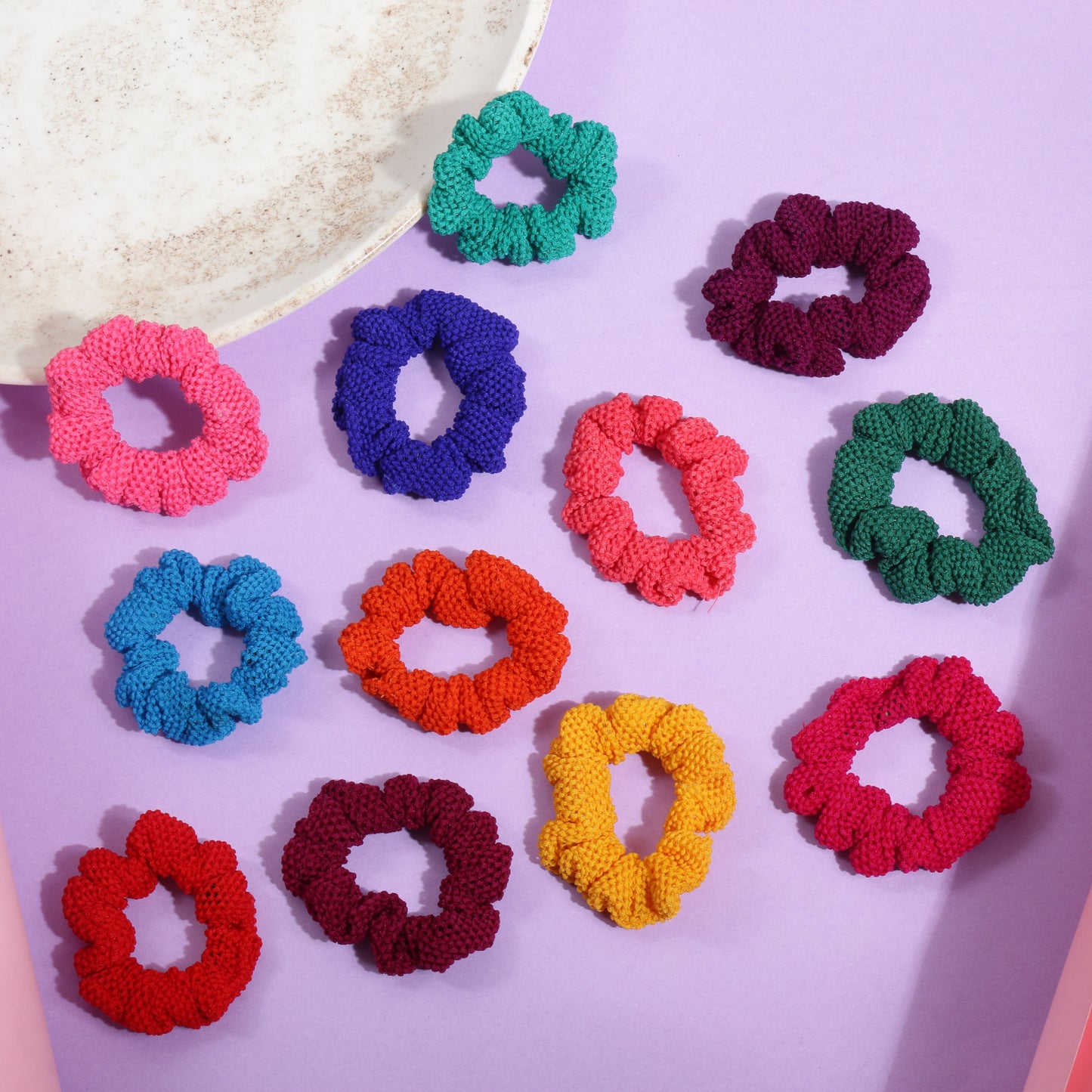 Multi Colour Scrunchies - 2  (Pack of 12)