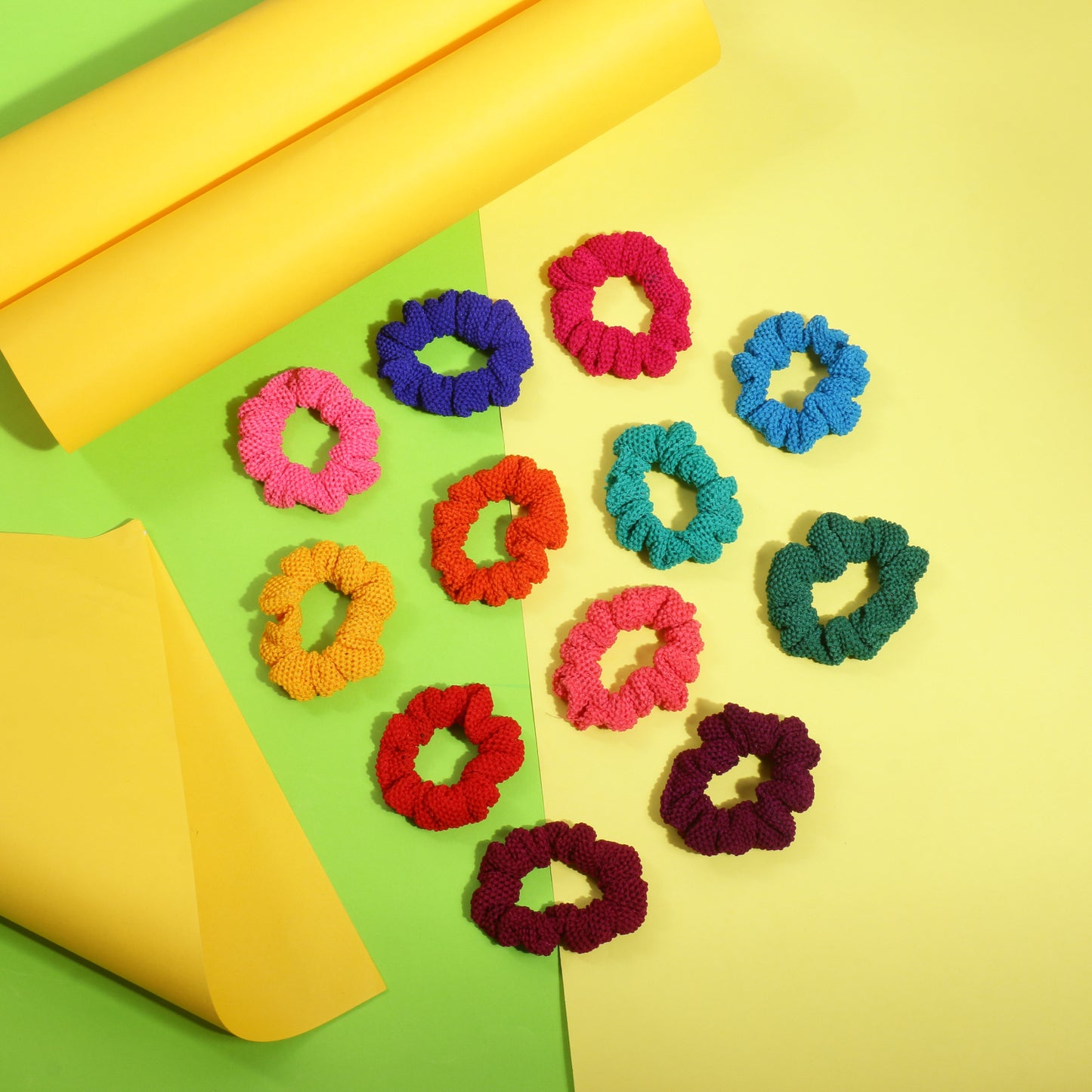Multi Colour Scrunchies - 2  (Pack of 12)