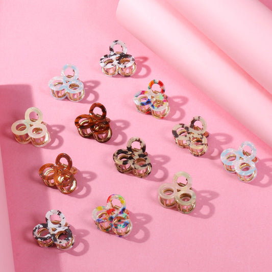 Round Printed Claw Clip - 2 (Per Pc)
